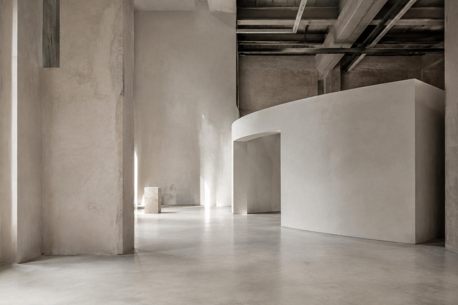 Industrial fashion activation space in Milan